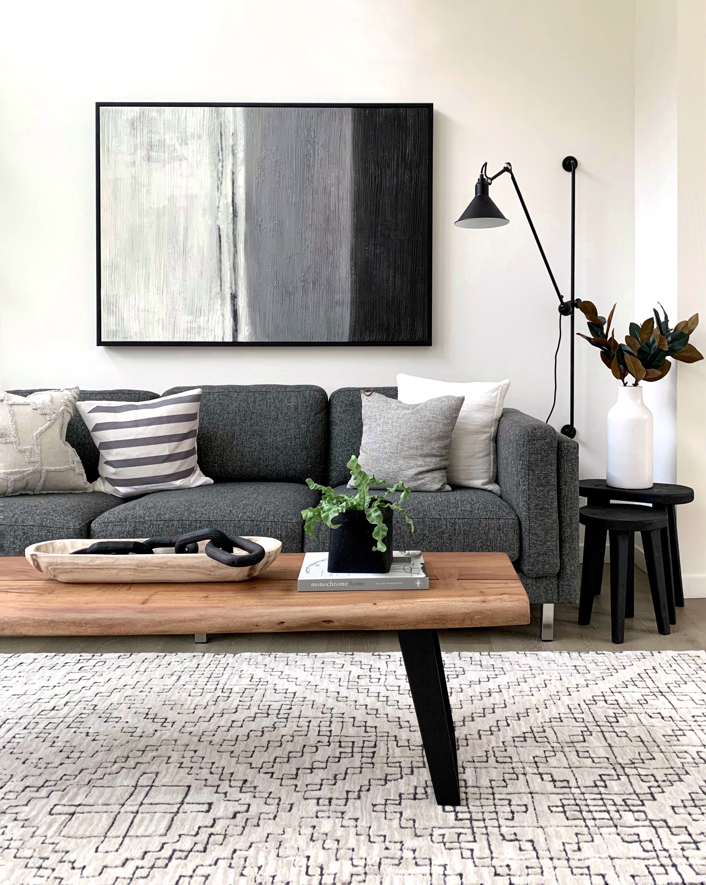 Living room with coffee table